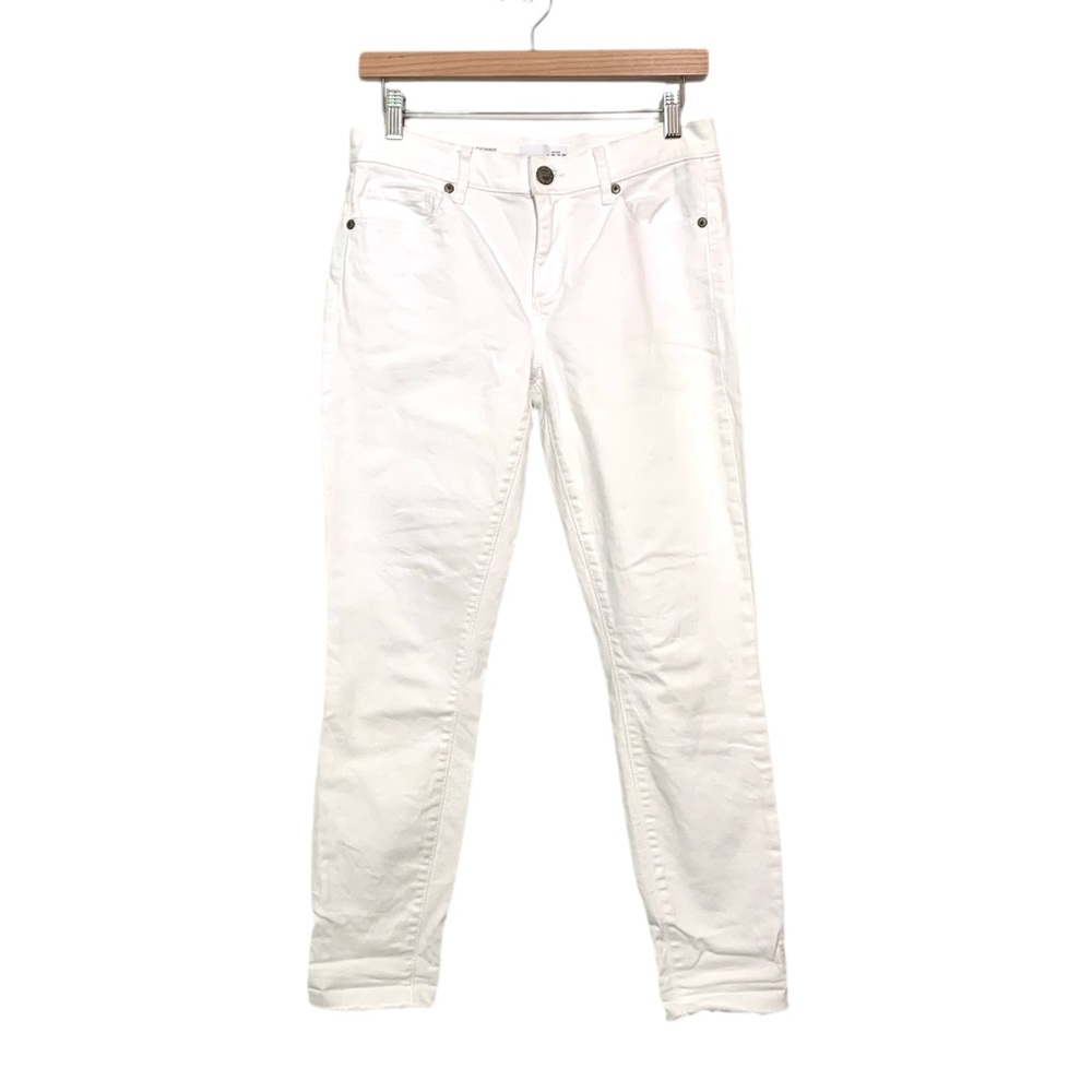 Ann Taylor Jeans Loft Women's White Modern Skinny Jeans Size 4 Mid Rise